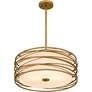 5_Quoizel Spiral 20" Wide Light Gold Drum Pendant Light more views