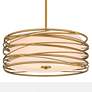6_Quoizel Spiral 20" Wide Light Gold Drum Pendant Light more views