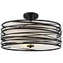 3_Quoizel Spiral 20" Wide Mystic Black Ceiling Light
