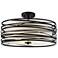 Quoizel Spiral 20" Wide Mystic Black Ceiling Light