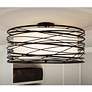 2_Quoizel Spiral 20" Wide Mystic Black Ceiling Light
