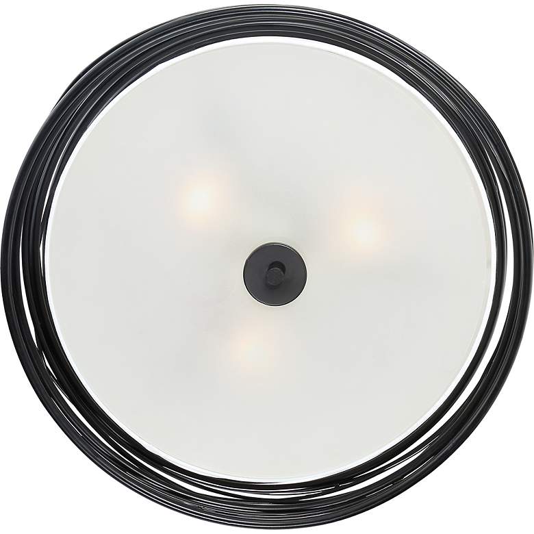 Image 5 Quoizel Spiral 20" Wide Mystic Black Ceiling Light more views