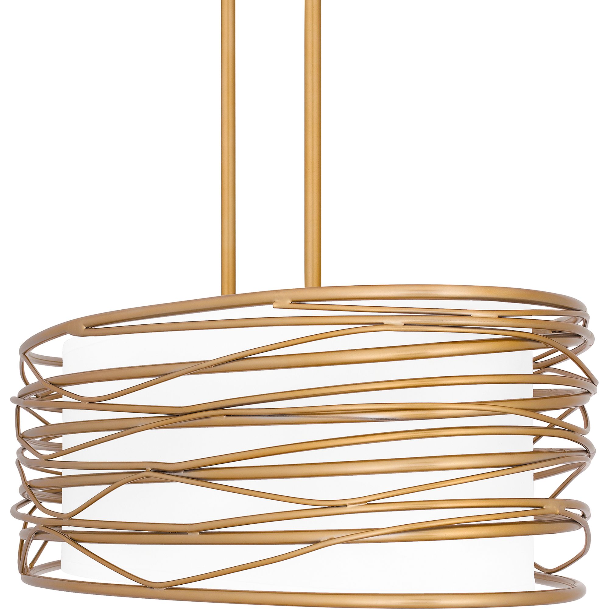 Quoizel Spiral 42" Wide Light Gold Island Pendant Light