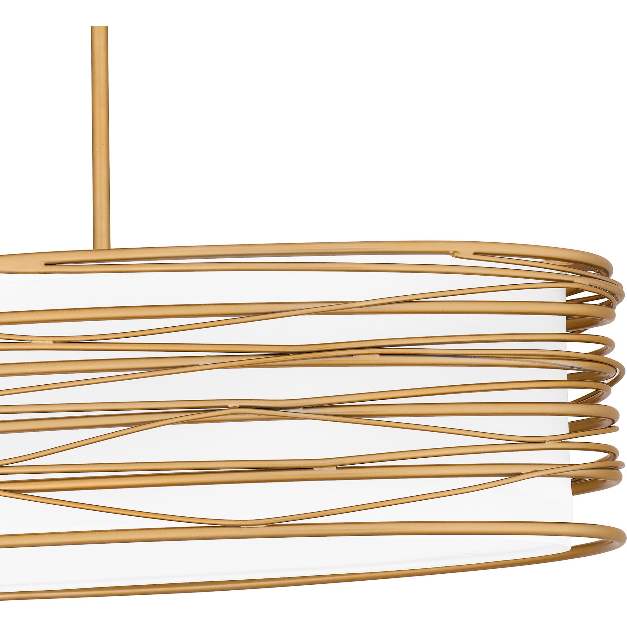 Quoizel Spiral 42" Wide Light Gold Island Pendant Light
