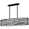 Quoizel Spiral 42"W Mystic Black 5-Light Island Chandelier