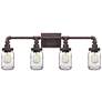 Thumbnail3 of Quoizel Squire 30 1/2" Wide Rustic Black 4-Light Bath Light