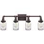 Quoizel Squire 30 1/2" Wide Rustic Black 4-Light Bath Light in scene