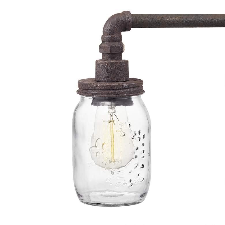 Image 7 Quoizel Squire 30 1/2" Wide Rustic Black 4-Light Bath Light more views