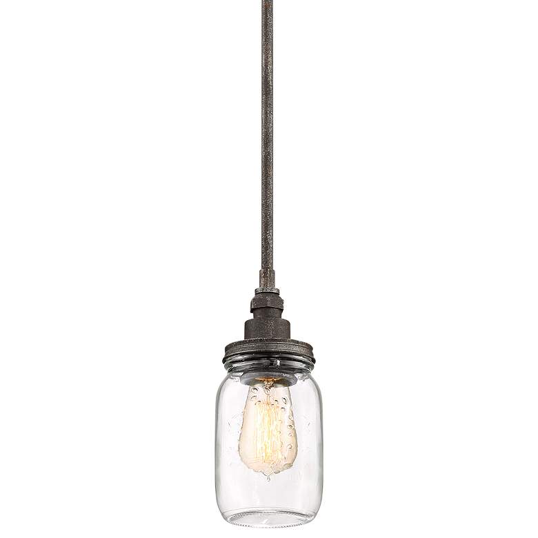 Image 2 Quoizel Squire 4 1/4" Wide Rustic Black Mini Pendant