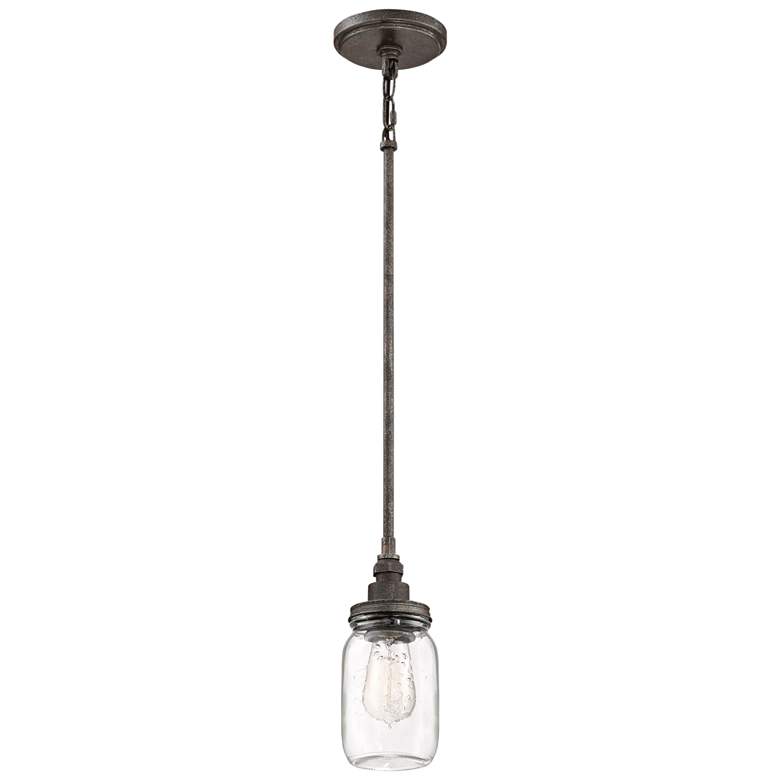 Image 4 Quoizel Squire 4 1/4" Wide Rustic Black Mini Pendant more views