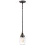 5_Quoizel Squire 4 1/4" Wide Rustic Black Mini Pendant more views