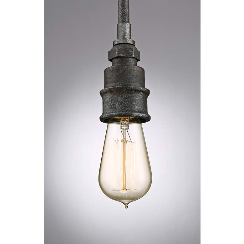Image 6 Quoizel Squire 4 1/4" Wide Rustic Black Mini Pendant more views