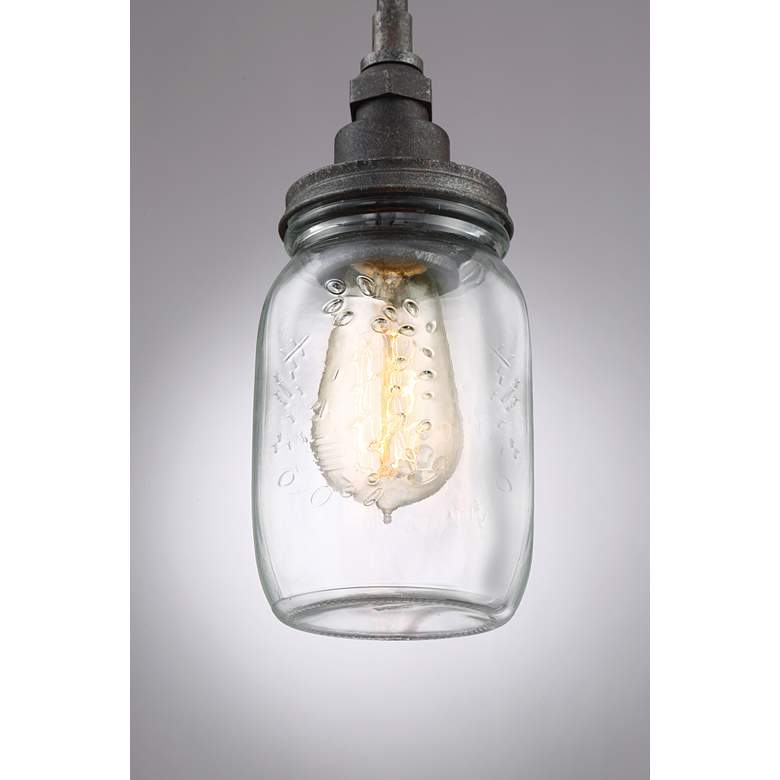Image 7 Quoizel Squire 4 1/4" Wide Rustic Black Mini Pendant more views