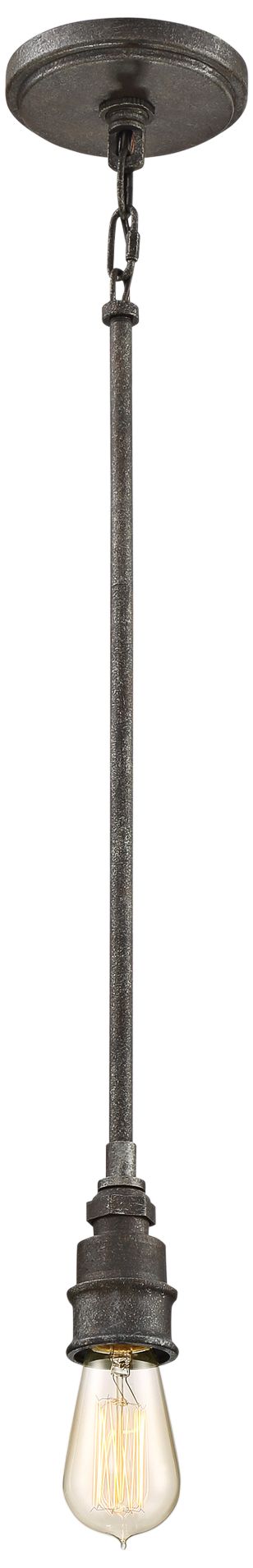 Quoizel Squire 4 1/4" Wide Rustic Black Mini Pendant