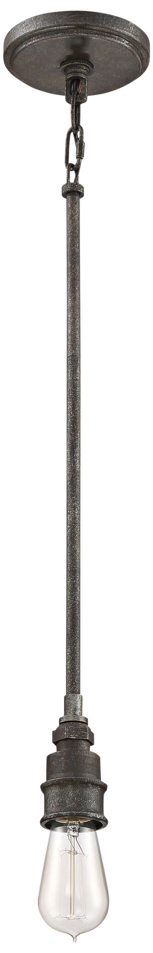 Quoizel Squire 4 1/4" Wide Rustic Black Mini Pendant