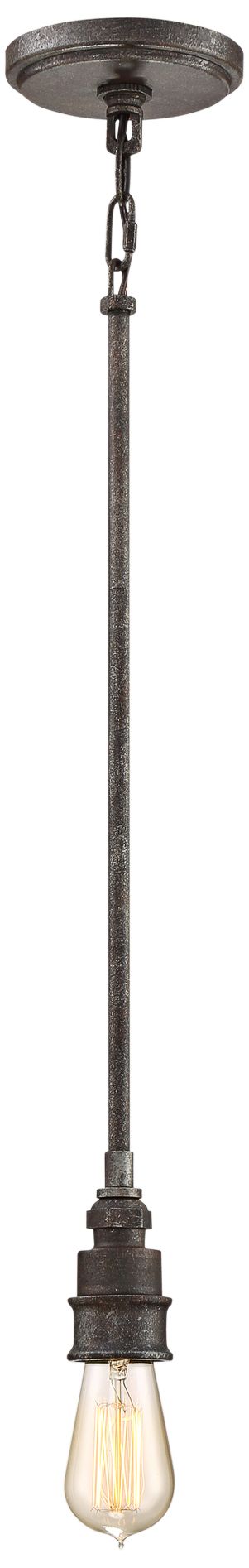 Quoizel Squire 4 1/4" Wide Rustic Black Mini Pendant