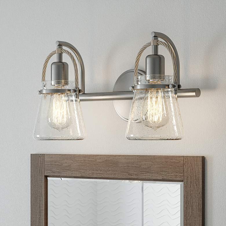 Image 1 Quoizel Stafford 16" Wide Brushed Nickel Bath Light