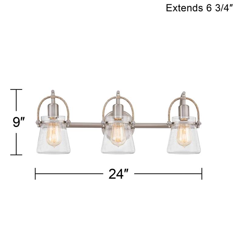 Image 7 Quoizel Stafford 24" Wide Brushed Nickel Bath Light more views