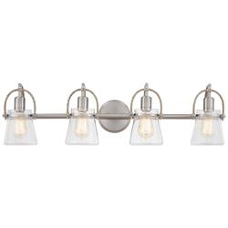 Quoizel Stafford 32&quot; Wide Brushed Nickel Bath Light