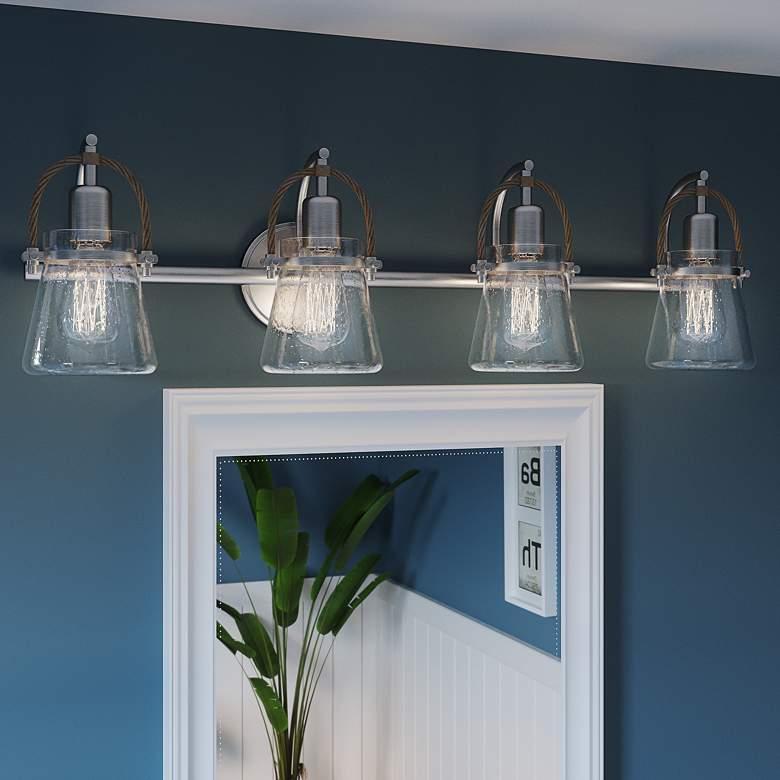 Image 1 Quoizel Stafford 32" Wide Brushed Nickel Bath Light