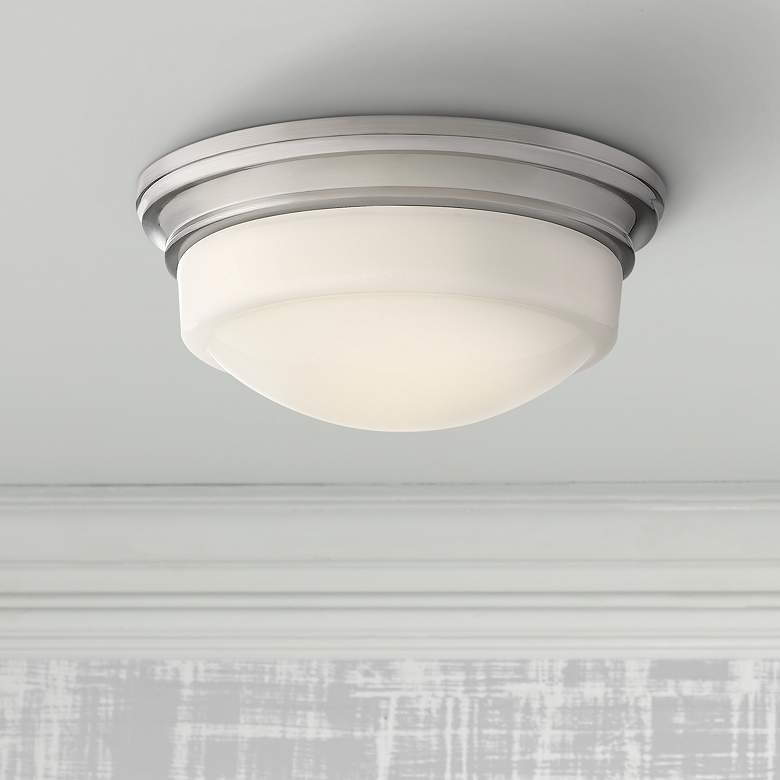 Image 1 Quoizel Stark 7 1/4" Wide Brushed Nickel LED Ceiling Light