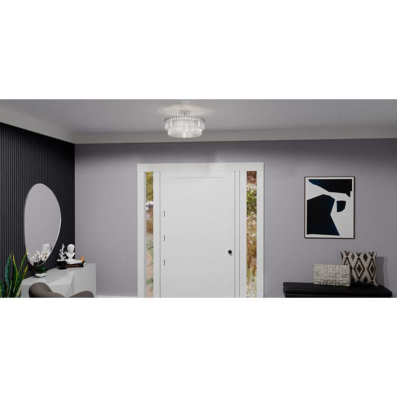 Image 6 Quoizel Starlight 18 1/2" Wide Brushed Nickel Ceiling Light more views