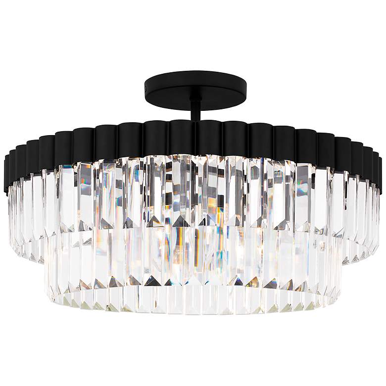 Image 2 Quoizel Starlight 18 1/2"W Matte Black 4-Light Ceiling Light