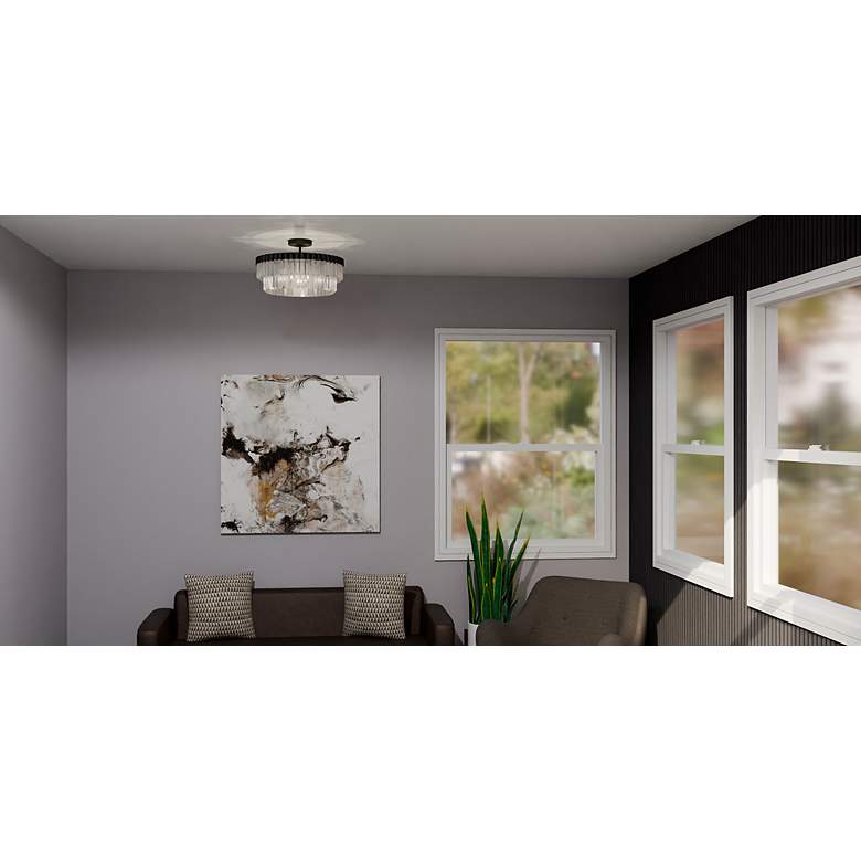 Image 6 Quoizel Starlight 18 1/2"W Matte Black 4-Light Ceiling Light more views