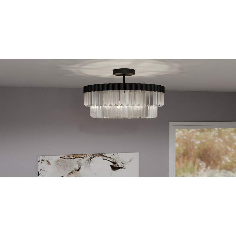 Image 7 Quoizel Starlight 18 1/2"W Matte Black 4-Light Ceiling Light more views