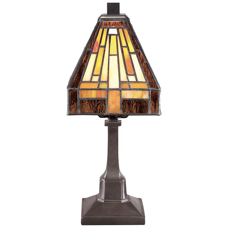 Image 3 Quoizel Stephen 12" High Vintage Bronze Tiffany Style Accent Lamp more views