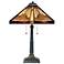 Quoizel Stephen 23" Vintage Bronze Tiffany-Style Table Lamp