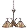 Quoizel Stephen 24" Wide Tiffany-Style Glass Dinette Chandelier