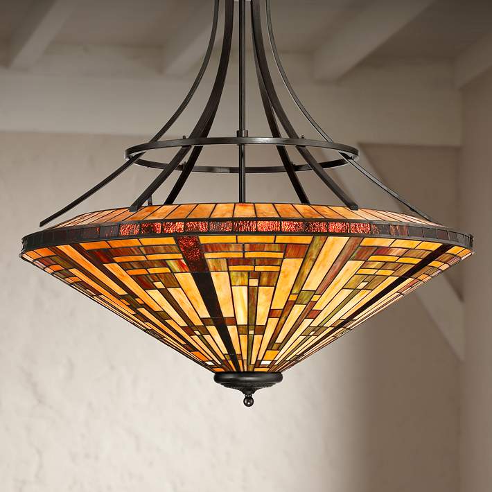 #7T754 Vintage Lamps | Wide - Bronze 40\