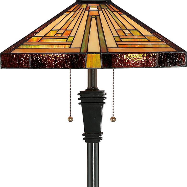 Image 4 Quoizel Stephen 59 1/2" Tiffany-Style Art Glass Floor Lamp more views