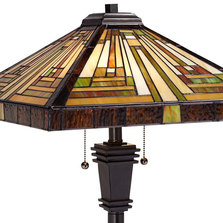Image 5 Quoizel Stephen 59 1/2" Tiffany-Style Art Glass Floor Lamp more views