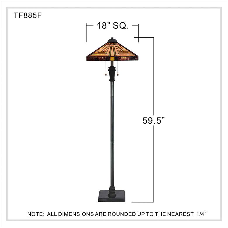 Image 5 Quoizel Stephen 59 1/2" Tiffany-Style Art Glass Floor Lamp more views