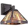 Thumbnail2 of Quoizel Stephen 9 1/2" High Vintage Bronze Tiffany-Style Wall Sconce