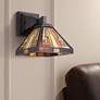 Quoizel Stephen 9 1/2" High Vintage Bronze Tiffany-Style Wall Sconce