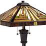 Quoizel Stephen Tiffany-Style Art Glass Floor Lamp in scene