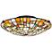 Quoizel Stinson 16 1/2"W Black Tiffany Glass Ceiling Light