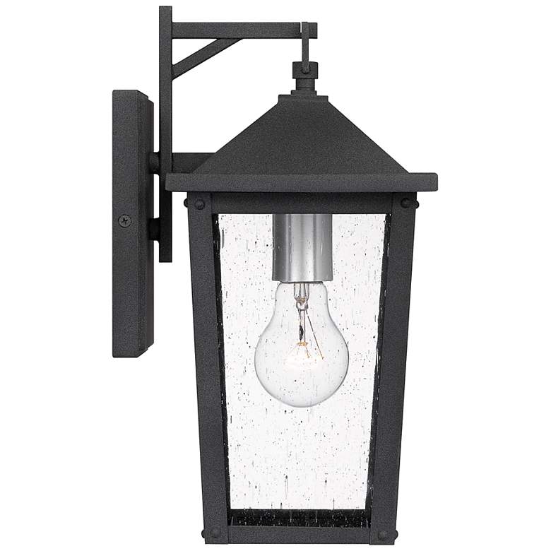 Image 5 Quoizel Stoneleigh 13 1/4" High Mottled Black Outdoor Wall Light more views