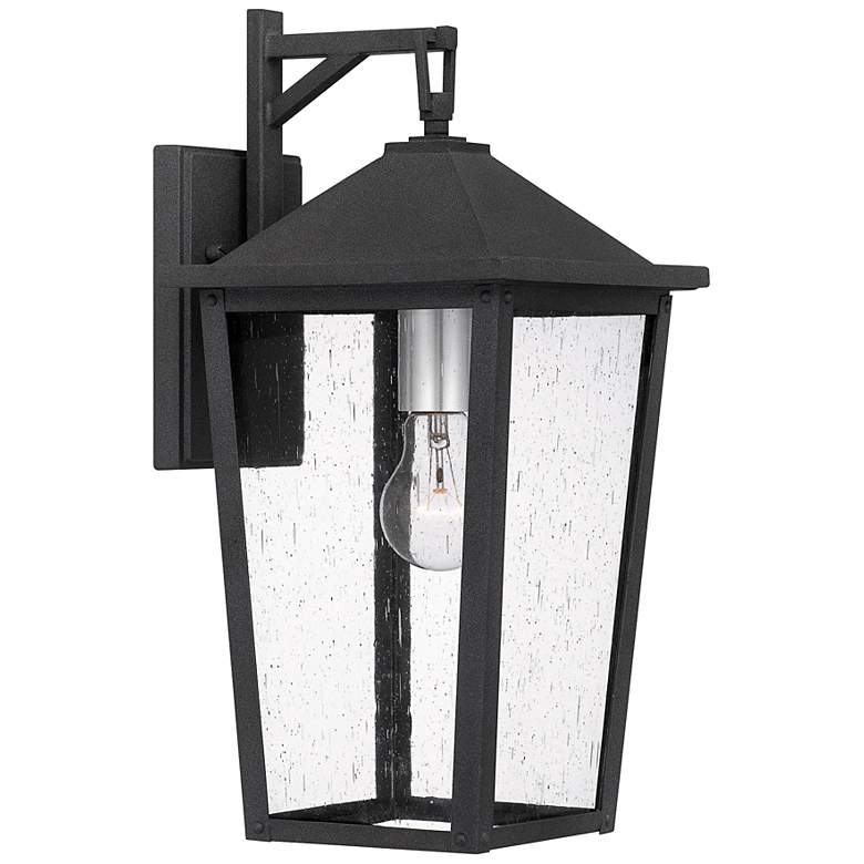 Image 3 Quoizel Stoneleigh 16 1/2 inch High Mottled Black Outdoor Wall Light