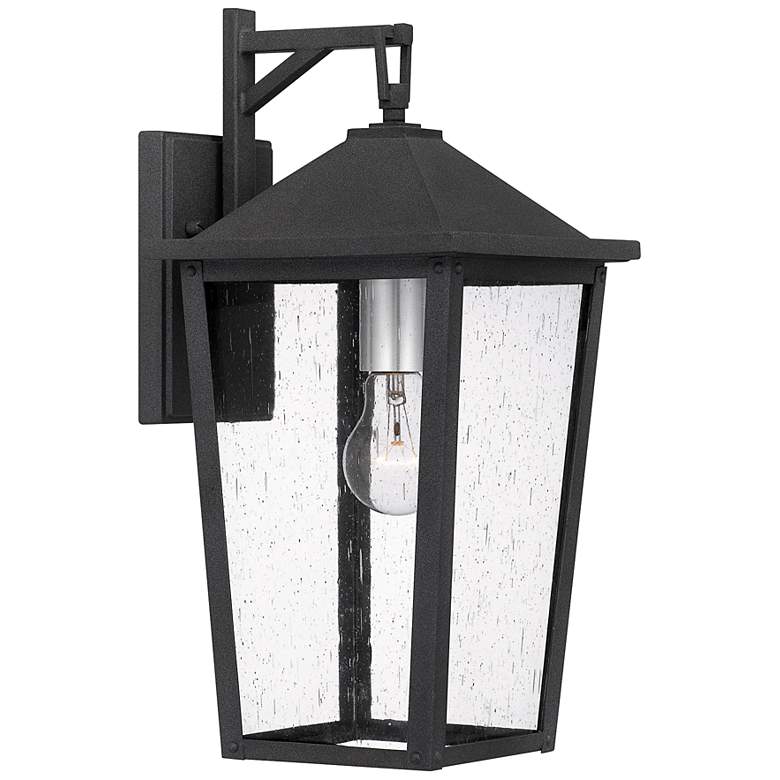 Image 3 Quoizel Stoneleigh 16 1/2" High Mottled Black Outdoor Wall Light