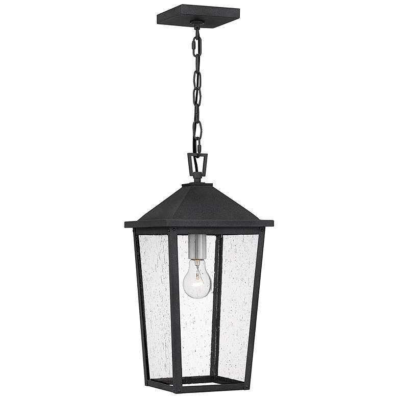 Image 2 Quoizel Stoneleigh 18 3/4" High Mottled Black Outdoor Hanging Light