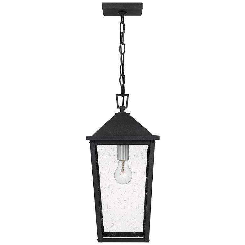 Image 4 Quoizel Stoneleigh 18 3/4" High Mottled Black Outdoor Hanging Light more views