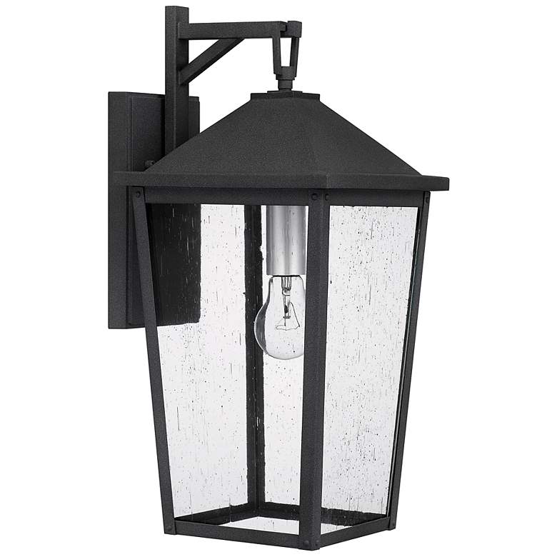 Image 3 Quoizel Stoneleigh 19 3/4 inch High Mottled Black Outdoor Wall Light