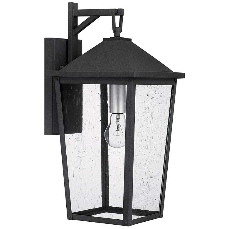 Image 3 Quoizel Stoneleigh 19 3/4" High Mottled Black Outdoor Wall Light