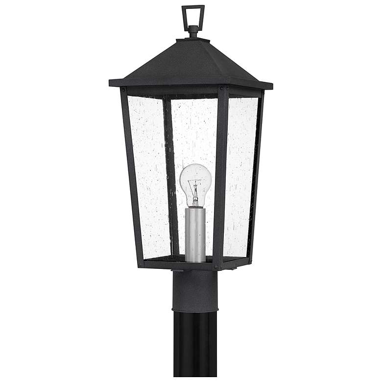 Image 3 Quoizel Stoneleigh 22 inch High Mottled Black Outdoor Post Mount Light