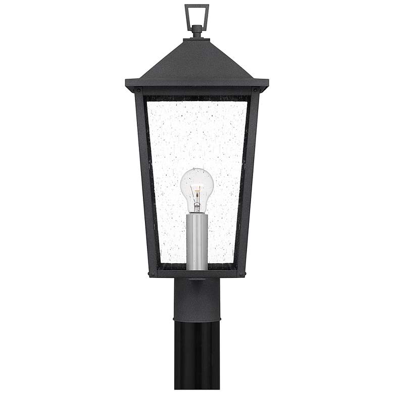 Image 4 Quoizel Stoneleigh 22 inch High Mottled Black Outdoor Post Mount Light more views