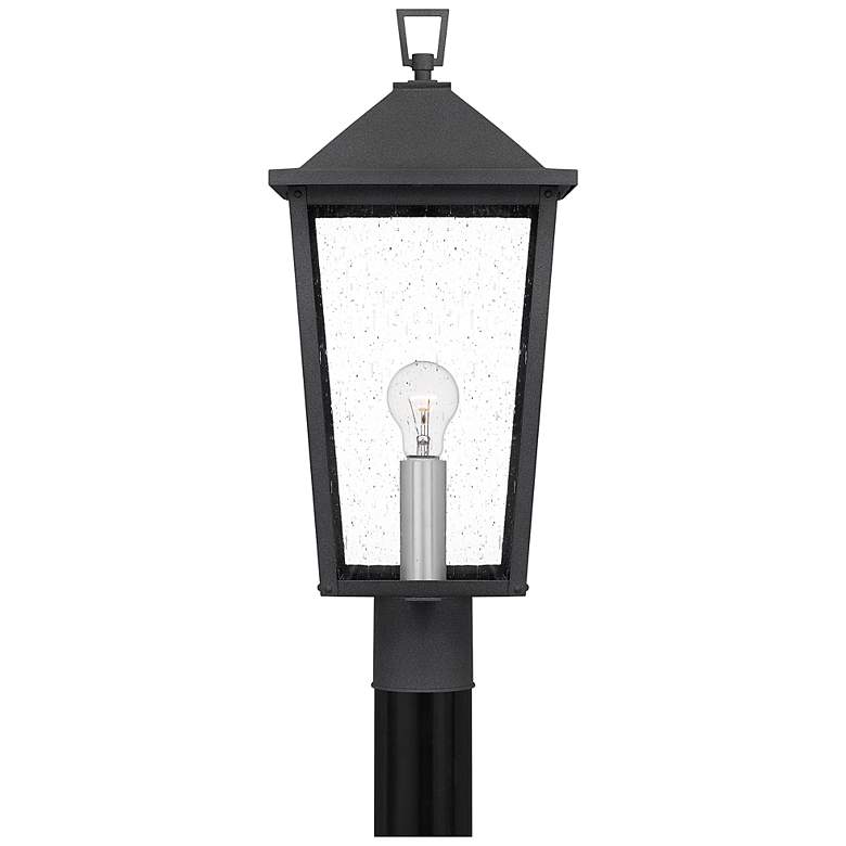 Image 4 Quoizel Stoneleigh 22" High Mottled Black Outdoor Post Mount Light more views